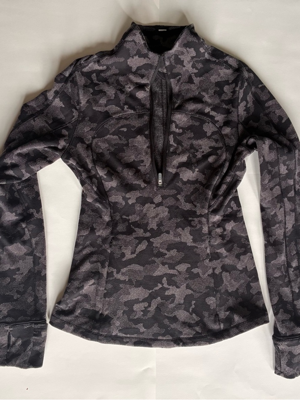 lululemon athletica Black & Charcoal Camo Half-Zip Performance Top